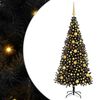 vidaXL Christmas Tree with 300 LEDs with Stand Black 180 cm PVC