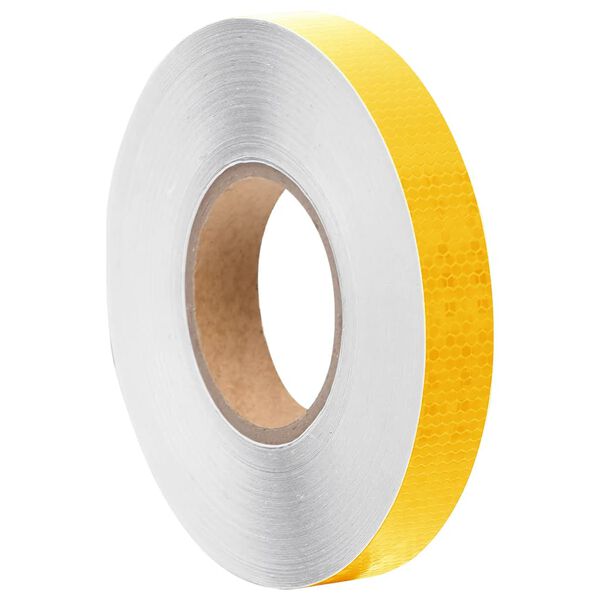 vidaXL Reflective Tape Yellow 2.5 cmx50 m PVC