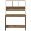 vidaXL Desk with Shelves Artisan Oak 102x45x148 cm Engineered Wood