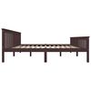 vidaXL Bed Frame without Mattress Dark Brown Solid Wood 180x200 cm Super King (283237+2x321988)