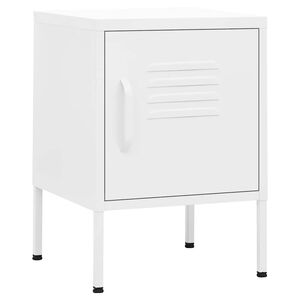vidaXL Nightstand White 35x35x51 cm Steel