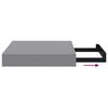 vidaXL Floating Wall Shelf Grey 23x23.5x3.8 cm MDF