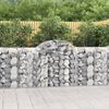 vidaXL Arched Gabion Baskets 8 pcs 200x50x100/120 cm Galvanised Iron