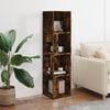 vidaXL Corner Cabinet Smoked Oak 33x33x132 cm Engineered Wood