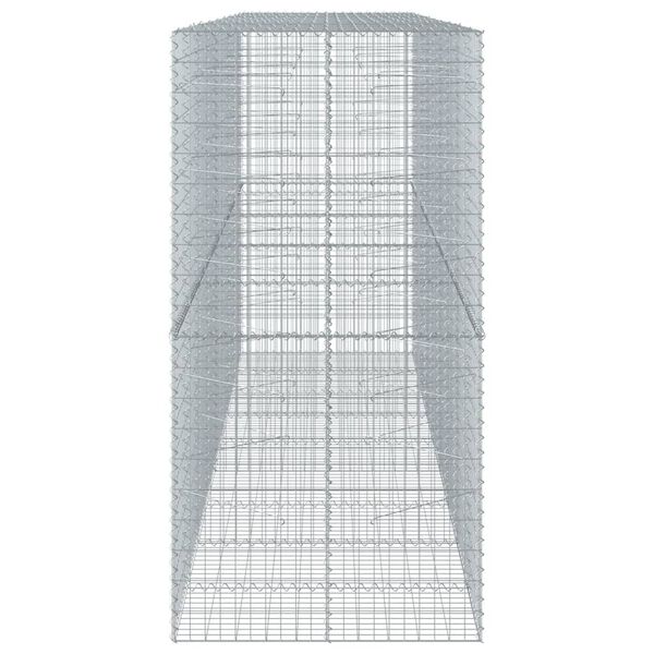 vidaXL Gabion Basket with Cover 450x100x200 cm Galvanised Iron