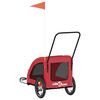 vidaXL Pet Bike Trailer Red Oxford Fabric and Iron