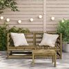 vidaXL Garden Sofas Corner 2 pcs 70x70x67 cm Impregnated Wood Pine