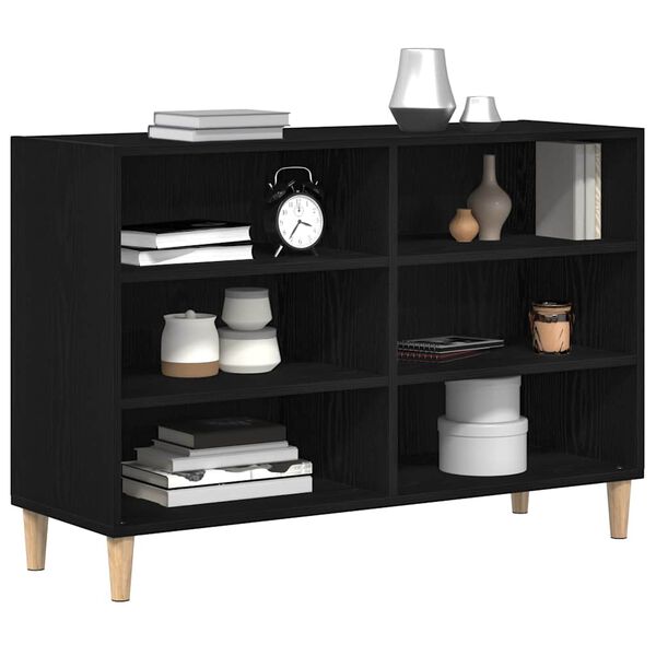 vidaXL Sideboard Black Oak 103.5 x 35 x 70 cm Engineered Wood