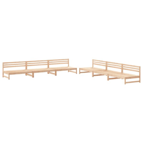 vidaXL 6 Piece Garden Lounge Set Solid Wood Pine