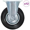 vidaXL 12 pcs Fixed Casters 125 mm