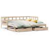 vidaXL Daybed with Trundle and Drawers without Mattress 90x200 cm