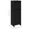 vidaXL Bathroom Cabinet Black 30x30x95 cm Engineered Wood
