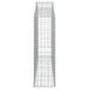 vidaXL Arched Gabion Baskets 5 pcs 200x30x100/120 cm Galvanised Iron