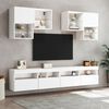 vidaXL TV Wall Cabinet with LED Lights White 100x30x40 cm