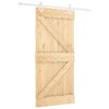 vidaXL Sliding Door with Hardware Set 90x210 cm Solid Wood Pine