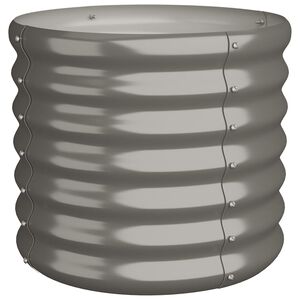 vidaXL Garden Planter Galvanised Steel 40x40x36 cm Grey