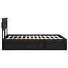 vidaXL Bed Frame with Mattress Black 140 x 200 cm Solid Pine Wood