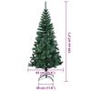vidaXL Artificial Pre-lit Christmas Tree Green 120 cm PVC and Metal