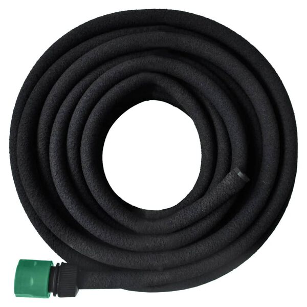 vidaXL Garden Soaker Hose Black 0.6" 25 m Rubber