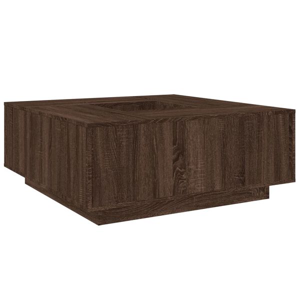 vidaXL Coffee Table Brown Oak 100x100x40 cm Engineered Wood
