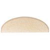 vidaXL Stair Mats 10 pcs 65x21x4 cm Cream Half Round Large