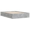 vidaXL Bed Frame with Drawers without Mattress Concrete Grey 135x190 cm Double