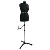 vidaXL Adjustable Dress Form Female Height Adjustable Black M Velvet