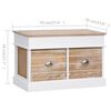 vidaXL Hall Bench 70x35x45 cm Paulownia Wood