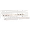 vidaXL Daybed with Drawers without Mattress White 90x190 cm Single Solid Wood