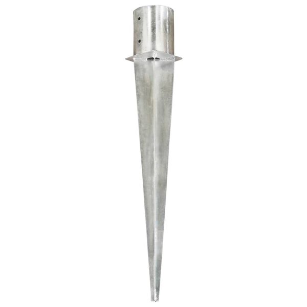 vidaXL Ground Spikes 6 pcs Silver 12x91 cm Galvanised Steel