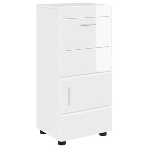 vidaXL Bathroom Cabinet Set TULUM High Gloss White 37 x 31.5 x 82 cm