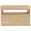 vidaXL TV Cabinet with LED Lights Sonoma Oak 60x35x40 cm
