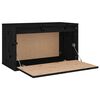 vidaXL Wall Cabinet Black 60x30x35 cm Solid Pinewood