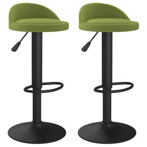 vidaXL Bar Stools 2 pcs Light Green Velvet