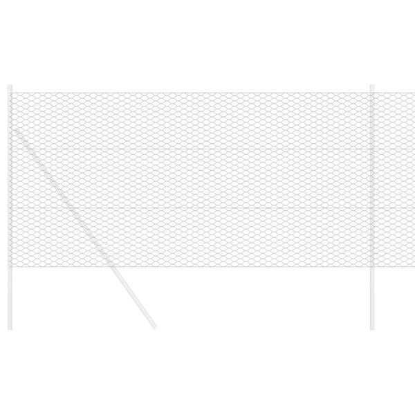 vidaXL Hexagon Fence Grey 1.4 x 100 m PVC