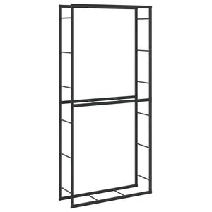 vidaXL Firewood Rack Black 100x30x209 cm Steel