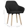 vidaXL Dining Chairs 4 pcs Black Fabric