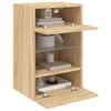 vidaXL TV Wall Cabinet with LED Lights Sonoma Oak 40x30x60.5 cm