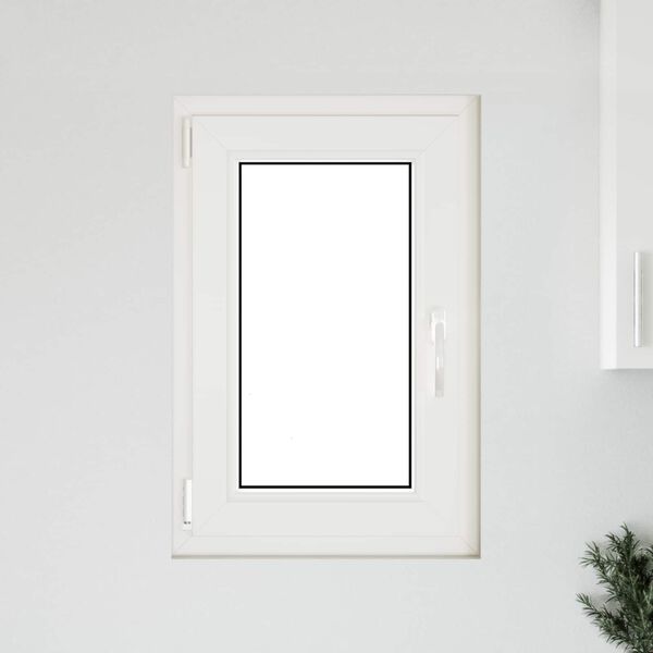 Basement Window Manual RISOR Anthracite 50 x 75 cm PVC and Glass