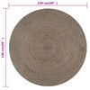 vidaXL Handmade Rug Jute Round 150 cm Grey