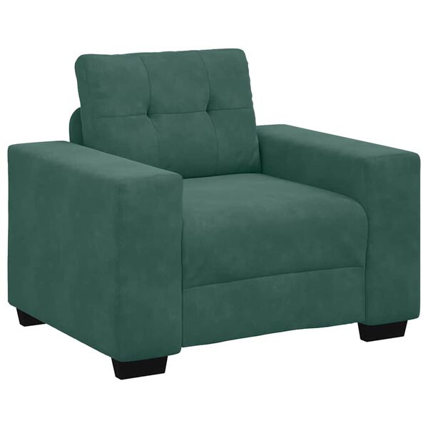 vidaXL Sofa 3 pcs Dark Green Velvet