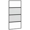 vidaXL Sliding Door Black 102.5x205 cm Tempered Glass and Aluminium