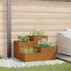 vidaXL Garden Planter Rusty 80 x 80 x 60 cm Weathering steel