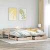 vidaXL Daybed with Trundle and Drawers without Mattress 90x200 cm