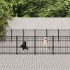 vidaXL Outdoor Dog Kennel Steel 32.93 m&sup2;