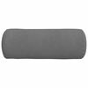 vidaXL Bolster Pillows 2 pcs Dark Grey Ø 25 x 70 cm Microfibre Fabric