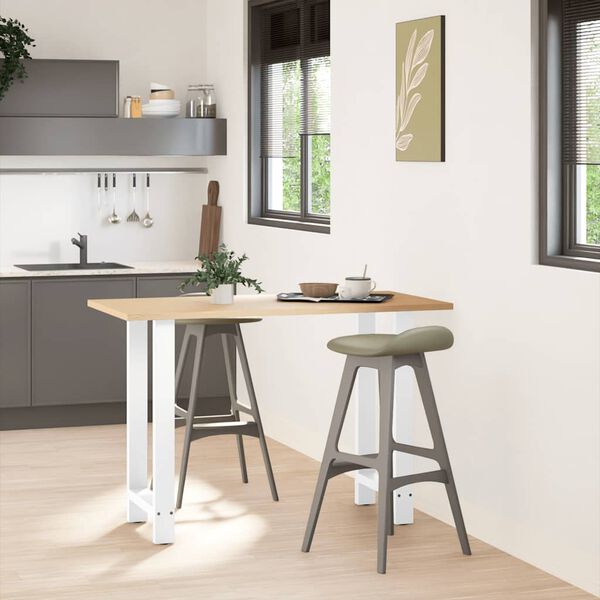 vidaXL Bar Table Legs White 2 pcs 50x(90-91) cm Steel