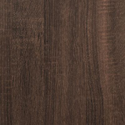 vidaXL Bookcase Brown Oak 100x26x180 cm Engineered Wood and Metal