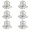 vidaXL Post Caps 6 pcs Globe Final Galvanised Metal 91x91 mm