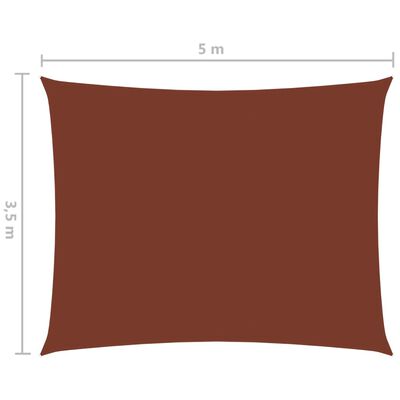 vidaXL Sunshade Sail Oxford Fabric Rectangular 3.5x5 m Terracotta
